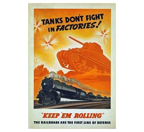 Plagát - Tanks dont fight in factories! Keep em rolling