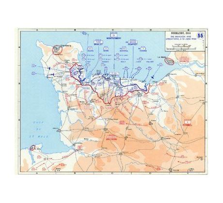 D-day invasion - war map