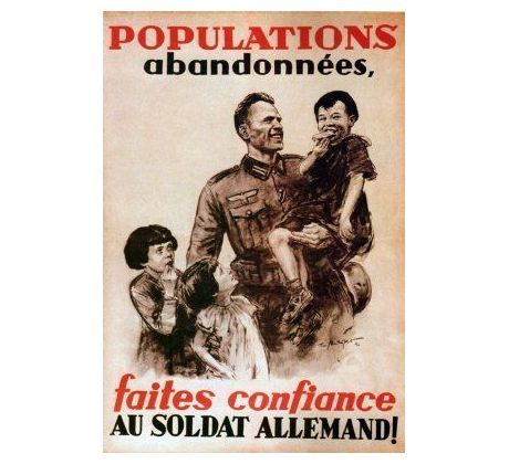 Populations abandonées - French WW2 propaganda poster