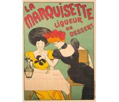 La marquisette liqueur de dessert - vintage Liqueur poster