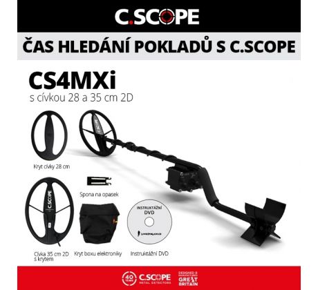 Detektor kovov C.Scope CS4MXi hĺbkový set