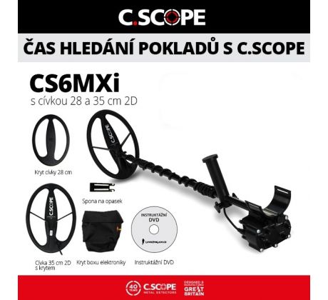 Detektor kovov C.Scope CS6MXi hĺbkový set