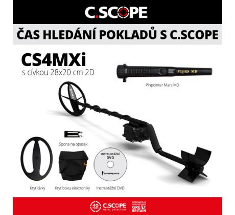 Detektor kovov C.Scope CS4MXi pinpointer set