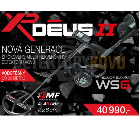 Detektor kovov XP DEUS II 28 FMF RC WS6