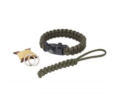 Paracord náramok EDCX - Survival Kit - Army Green