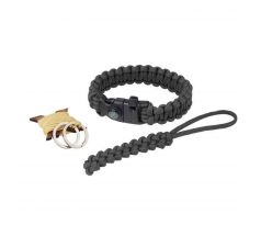 Paracord náramok EDCX - Survival Kit - Black