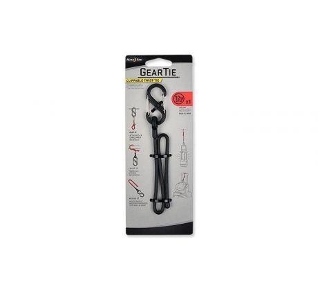 Nite Ize - Gear Tie Clippable 12' - Black