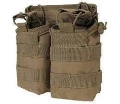 Puzdro na dva zásobníky M4 MOLLE, dark coyote, Mil Tec 13497019