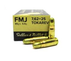 7,62x25 Tokarev S&B, 5,5g/85gr - FMJ