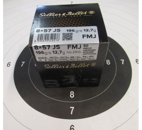 8x57JS S&B 12,7g/196gr - FMJ Training