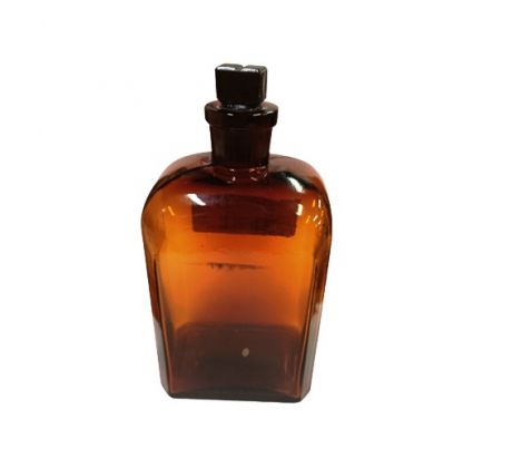 Fľaša sklenená hranatá 500ml, hnedá, MFH 628205A