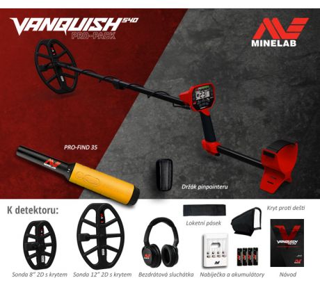 Detektor kovov Minelab Vanquish 540 Pro Pack