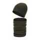Čiapka s nákrčníkom BEANIE, olive green, CMG CZ-BN-SC-OG