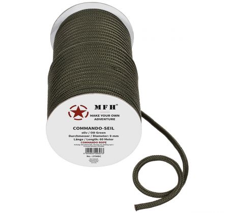 Lano OD Green 9mm, 60m, MFH 27505C