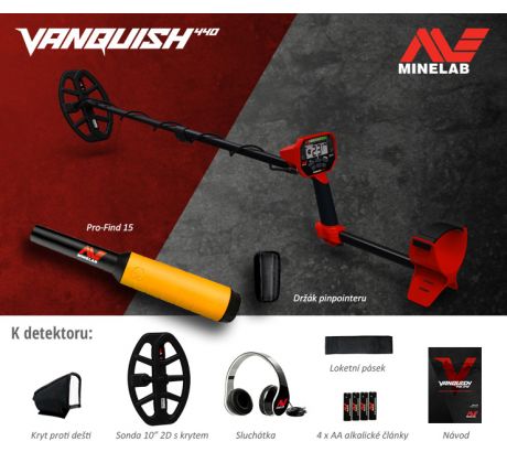Detektor kovov Minelab Vanquish 440 pinpointer set