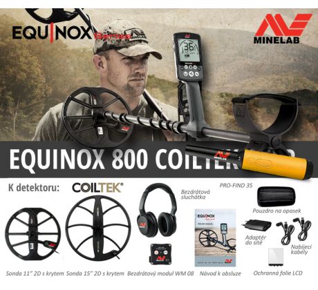 Detektor kovov Minelab Equinox 800 Coiltek Deep set