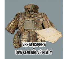 Taktická vesta OSPREY MkIV + 2ks kevarových plátov