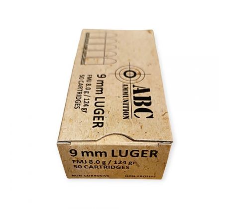 9mm Luger ABC 124grs/8,0g - FMJ