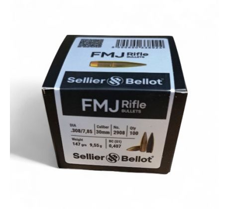 Strela 7,62mm S&B .308- 9,7g/147gr- FMJ, SB 2908