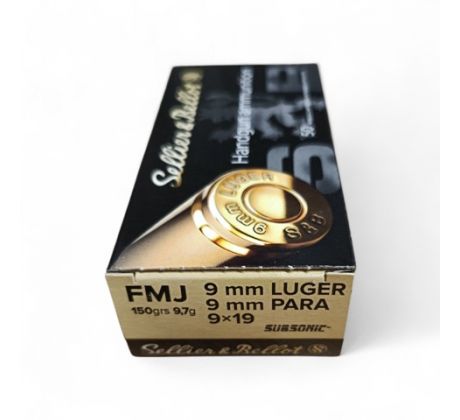 9mm Luger S&B Subsonic 9,7g-FMJ, 311668