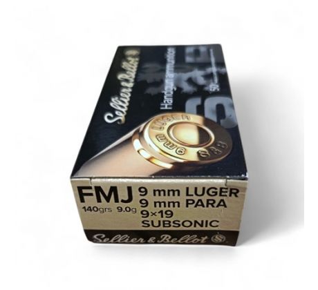 9mm Luger S&B Subsonic 140gr/9,0g - FMJ, 310555