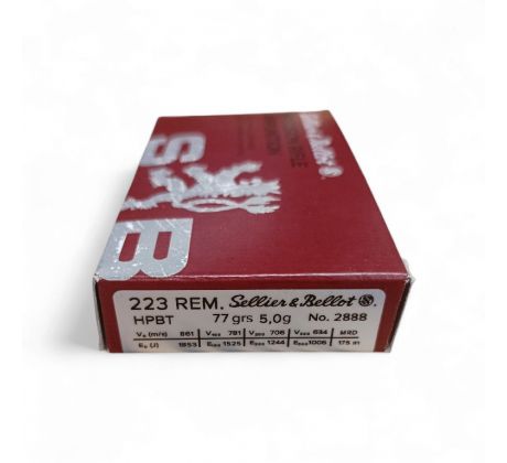 .223Rem S&B 4,99g/77grs HPBT Match, 342259