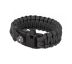 Paracord náramok 101 Inc. kompas/kresadlo Čierna
